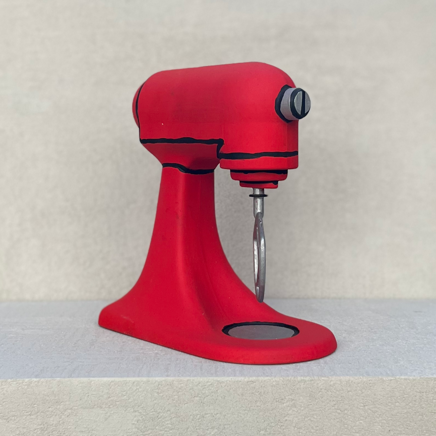 food mixer decoration in red
