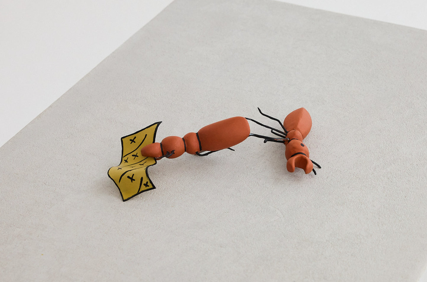 Hand painted small ant sculpture from Fortnum and Mason Christmas 2022 window display.