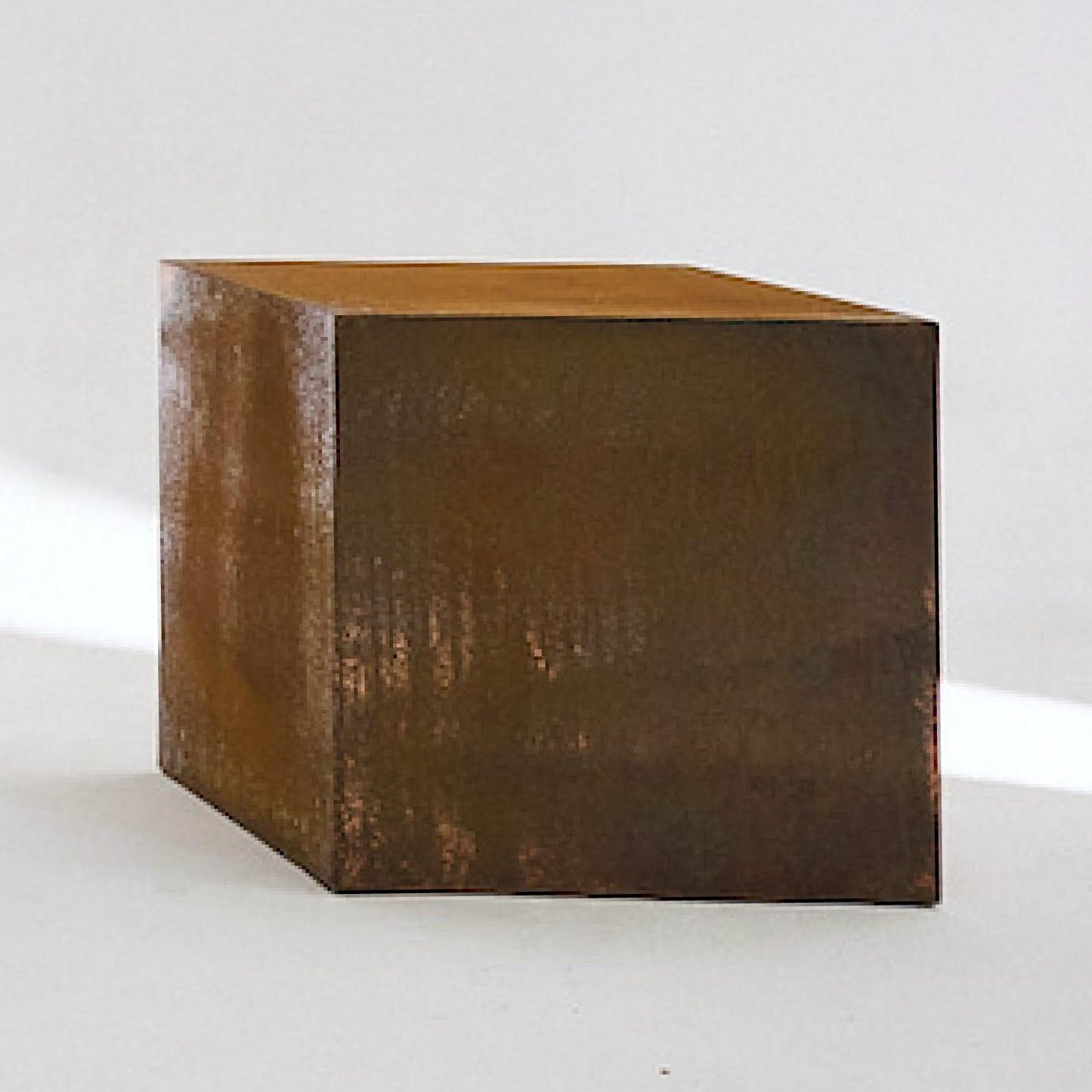copper cube side table from mulberry showroom