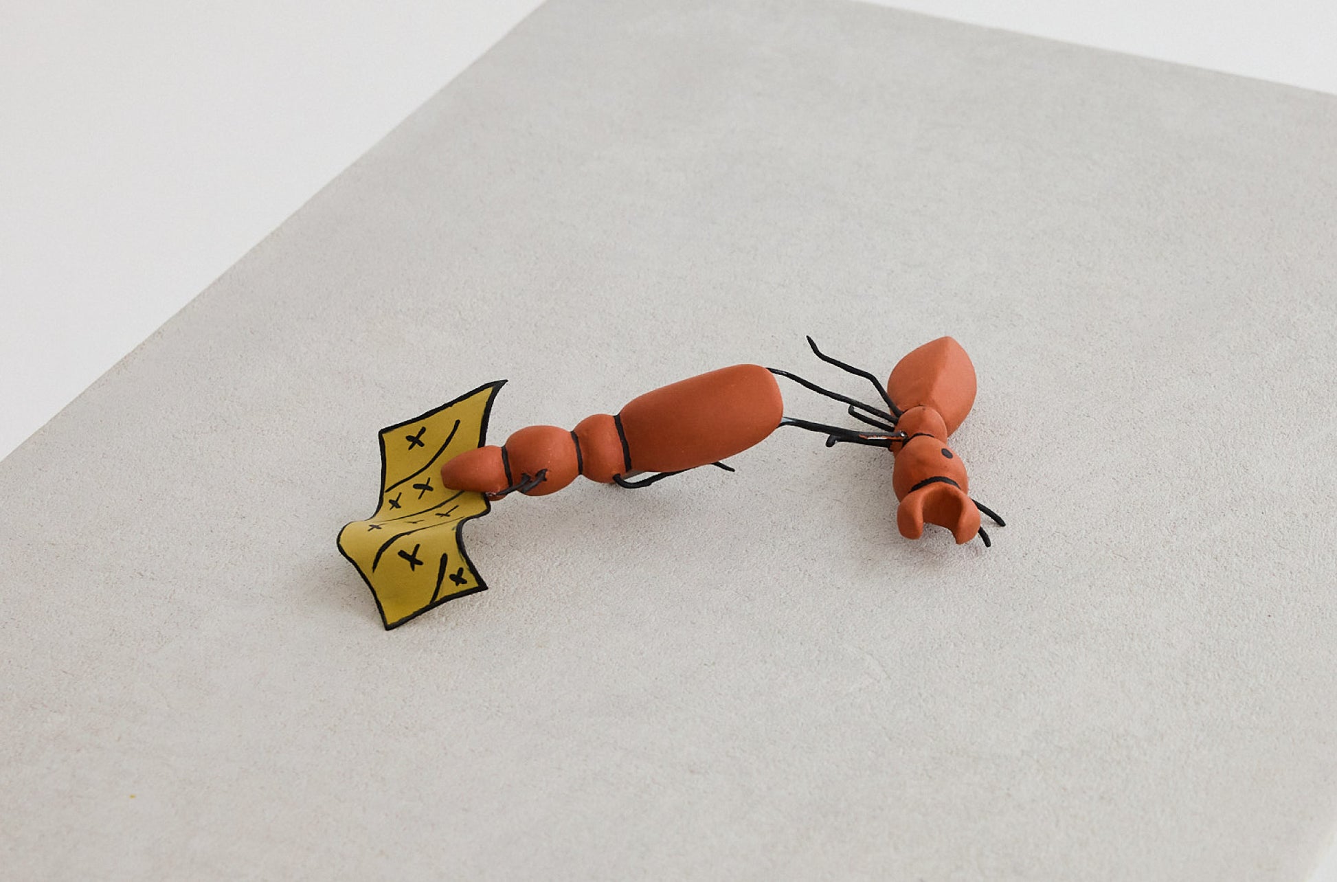 Hand painted small ant sculpture from Fortnum and Mason Christmas 2022 window display.