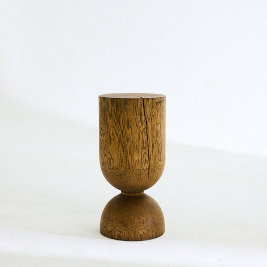 curved wooden side table